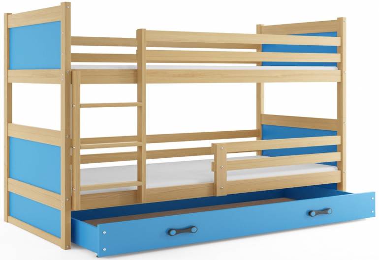 RICO 2 color gyerek ágy pótággyal + tárhely + ágyrács + matrac