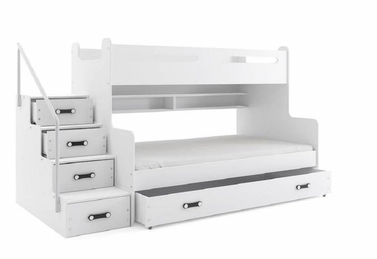 MAX 3 COLOR emeletes ágy + tárhely ajándék ágybordákkal és matracokkal