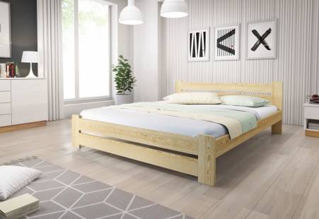 EUREKA tömörfa ágy + matrac + ágyrács AJÁNDÉK, 140x200 cm