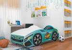 AUTO gyerek ágy + rács + matrac INGYEN