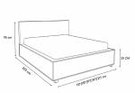 FARO kárpitozott ágy matraccal, 140x200