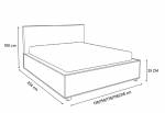 NIKO kárpitozott ágy + matraccal, 160x200