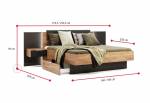 LUNA francia ágy + ágyrács és éjjeli szekrények