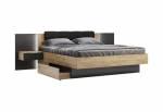 LUNA francia ágy + ágyrács és éjjeli szekrények