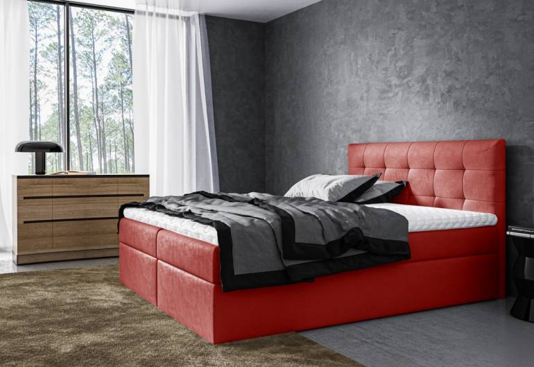 ROCCO boxspring kárpitozott ágy + fedőmatrac INGYEN