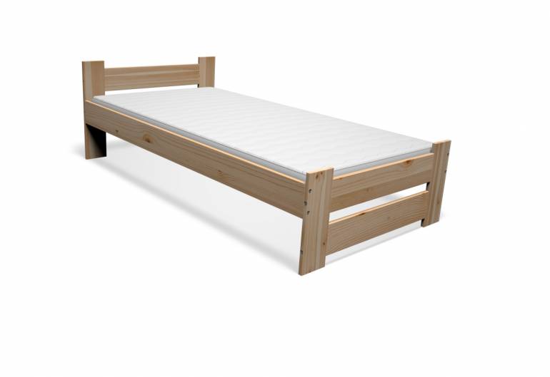 ALUNE tömörfa ágy + matrac + ágyrács AJÁNDÉK, 80x200 cm