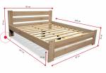 ECOLE tömörfa ágy + matrac + ágyrács AJÁNDÉK, 80x200 cm