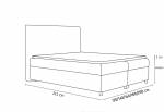 GALAXY boxspring kárpitozott ágy + fedő