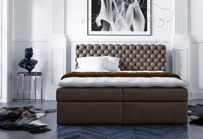 PIANO boxspring kárpitozott ágy + fedő