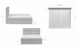MERON kárpitozott boxspring ágy