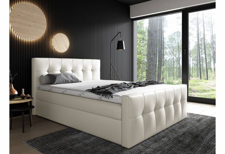 MALIBU kárpitozott boxspring ágy + fedőmatrac