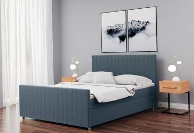 LANTINO kárpitozott boxspring ágy + topper