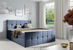 CHARLOTTE kárpitozott boxspring ágy + topper
