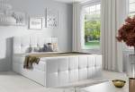 CHARLOTTE kárpitozott boxspring ágy + topper