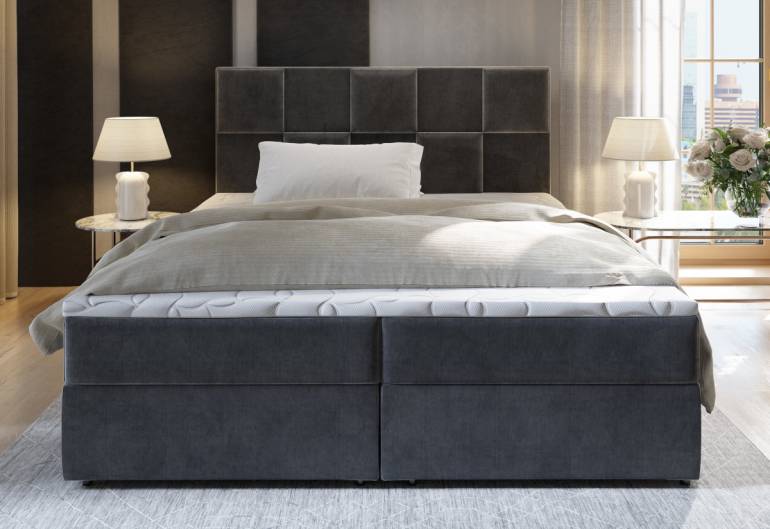 PRATA kárpitozott boxspring ágy