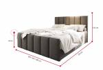 LAGO kárpitozott boxspring ágy + topper