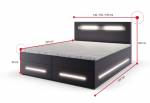 MANU kárpitozott boxspring ágy + fedőmatrac
