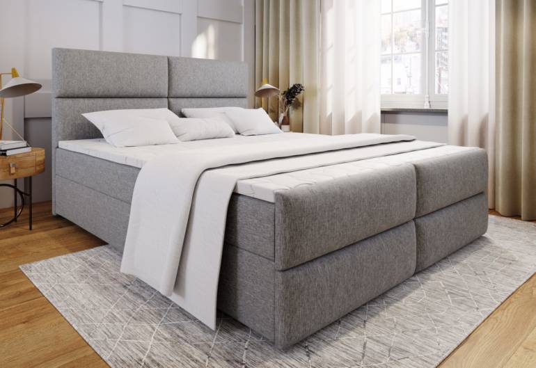 MULEN kárpitozott boxspring ágy + fedőmatrac