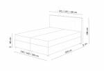 MODENA boxspring kárpitozott ágy + topper