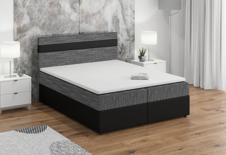 MODENA boxspring kárpitozott ágy + fedőmatrac