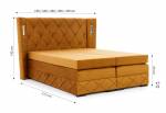 FOCUS LUX kárpitozott boxspring ágy