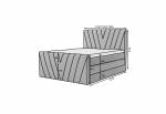 CANDICE kárpitozott boxspring ágy