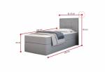DALMINE kárpitozott boxspring ágy