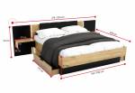 ARKADIA francia ágy + ágyrács és éjjeli szekrények