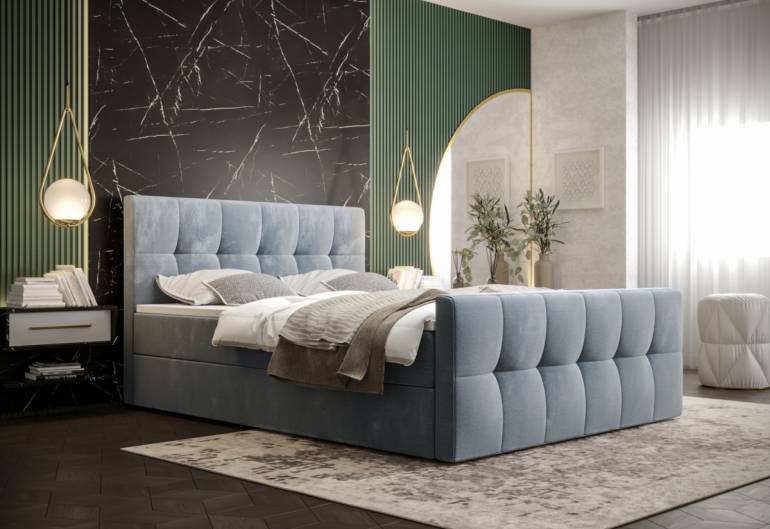 Kárpitozott boxspring ágy MANHATTAN 2