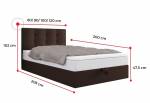 DUO P egyszemélyes kárpitozott ágy boxspring