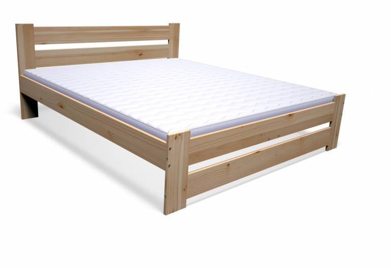 ECOLE tömörfa ágy + matrac + ágyrács AJÁNDÉK, 140x200 cm