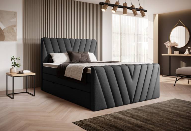 CANDICE kárpitozott boxspring ágy